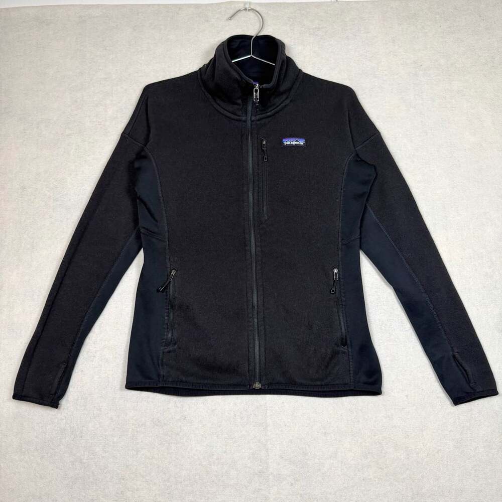 Patagonia Sweater Womens Medium Performance Better Jacket Black Embroidered